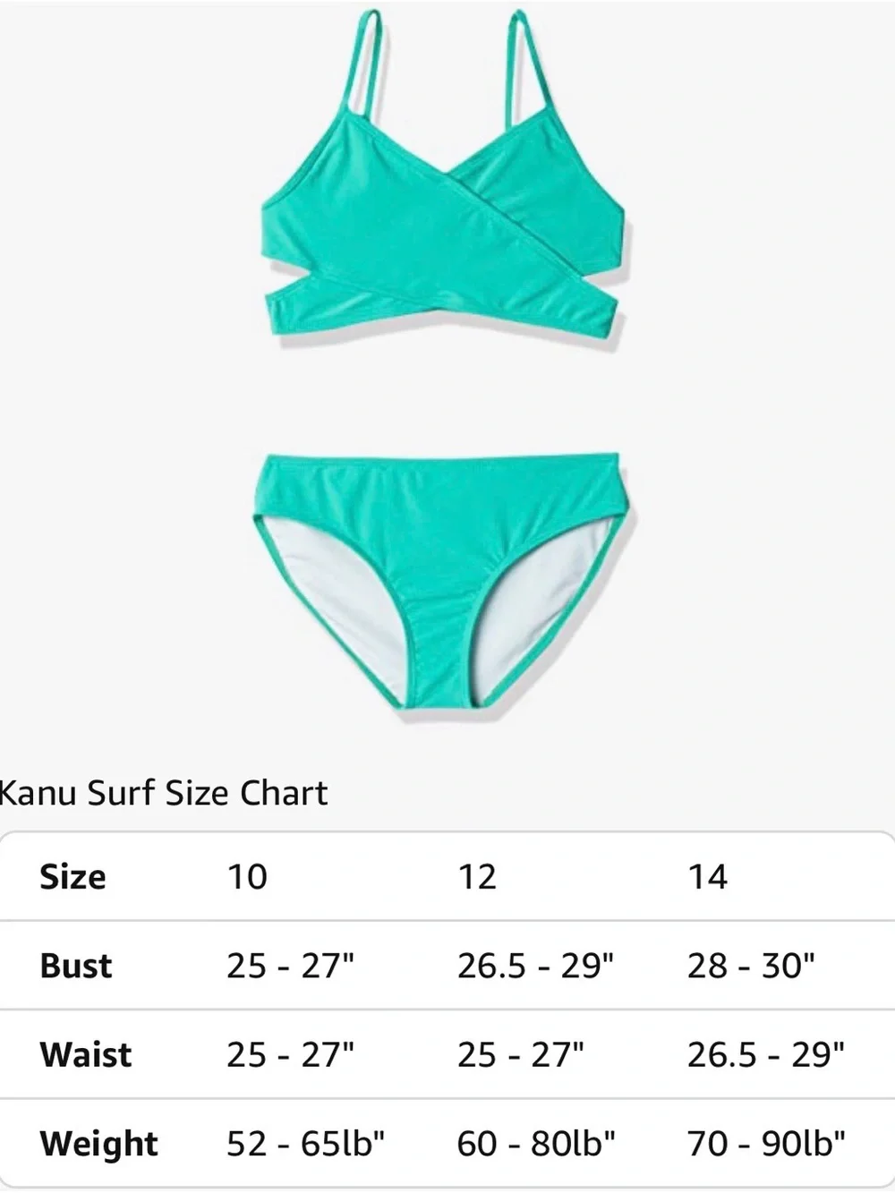 Kanu Surf Girls' Coral Reef Beach Sport Wrap Around Bikini 2-piece Swimsuit